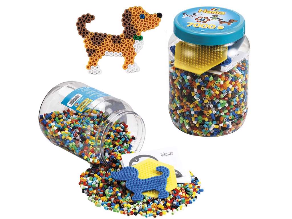 Hama Midi Perler - 7000 perler og 2 plader - 2021