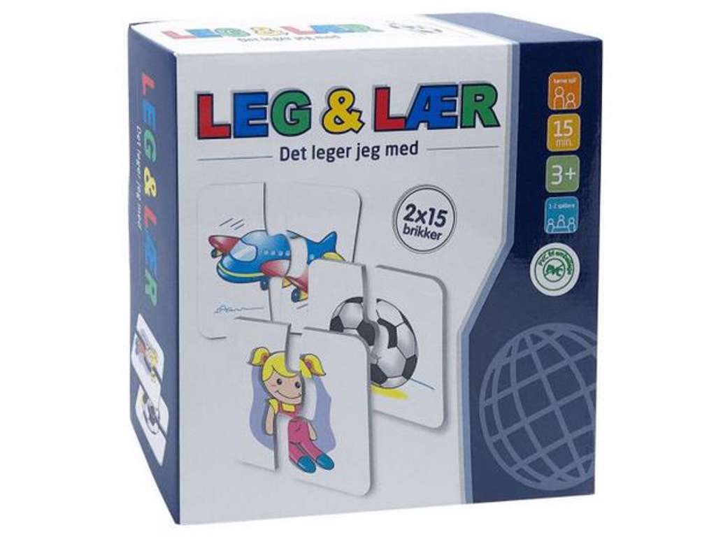 Leg og lær puslespil - Det leger jeg med 2 brikker
