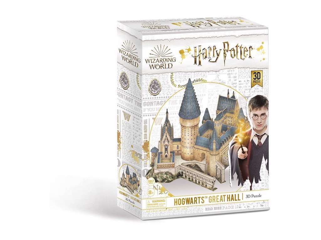 Harry Potter 3D puslespil med Great Hall på 187 brikker