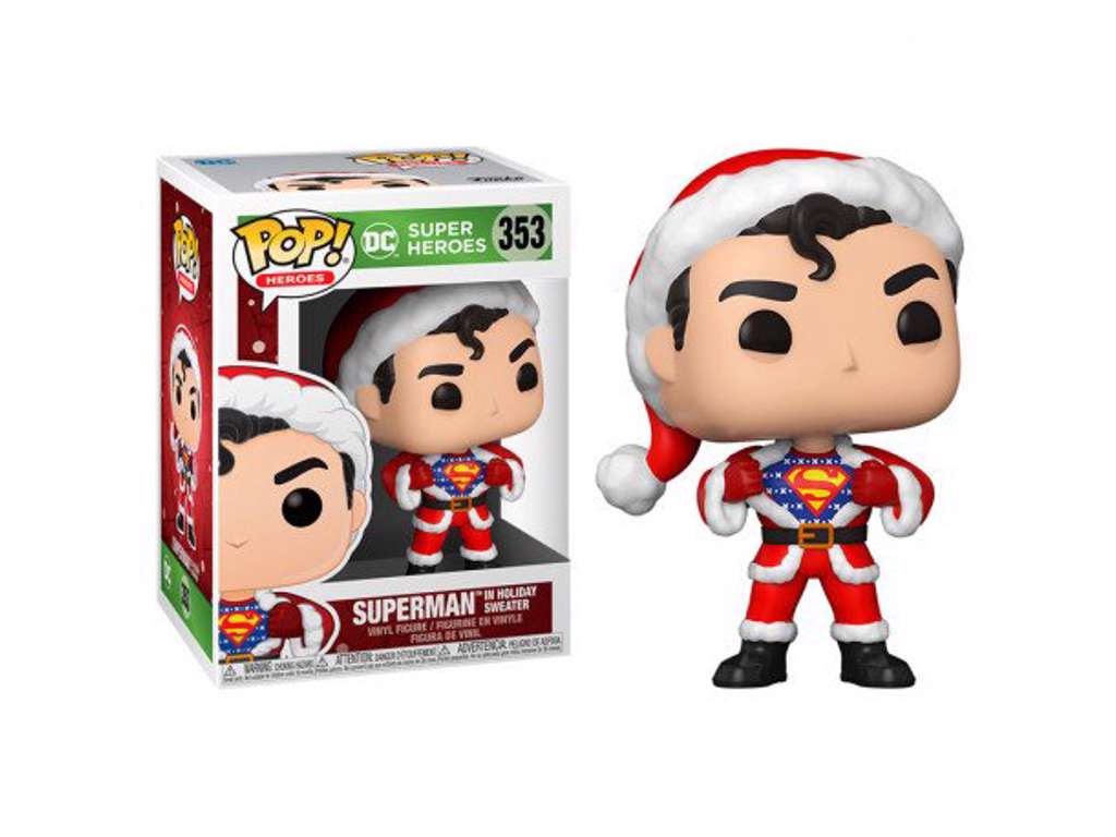 DC Comics POP! vinyl figur af DC Holiday: Superman in Holiday Sweater på 9 cm