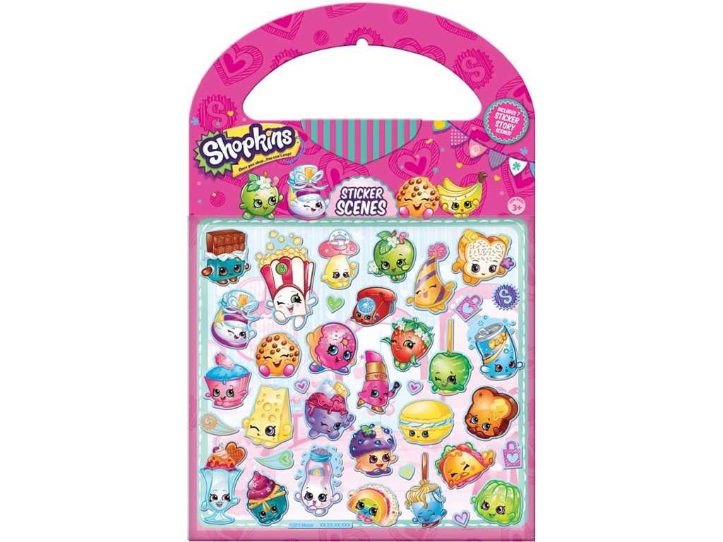Genanvendelige klistermærker med Shopkins