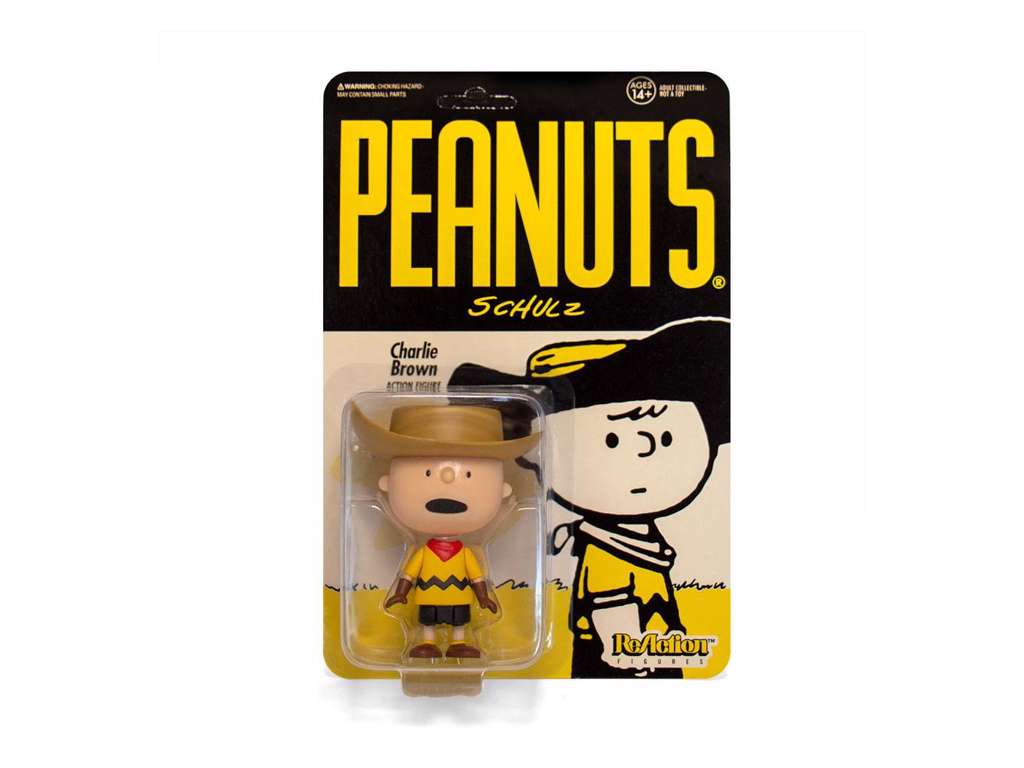 Peanuts ReAction Action Figur af Cowboy Charlie Brown på10 cm
