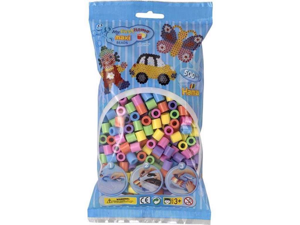 Hama Maxi Perler 500stk. Pastel Pose - 8471