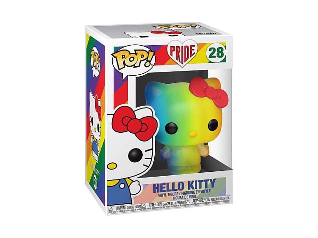 Pride 2020 Hello Kitty POP! Sanrio vinyl figur af Hello Kitty (RNBW) på 9 cm