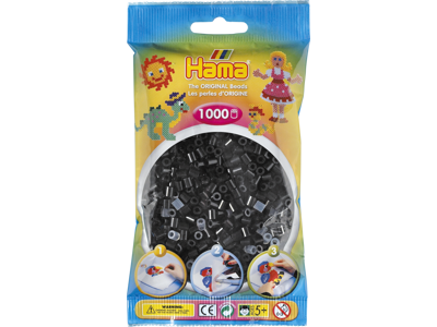 1000stk. Hama Midi sort  207-18