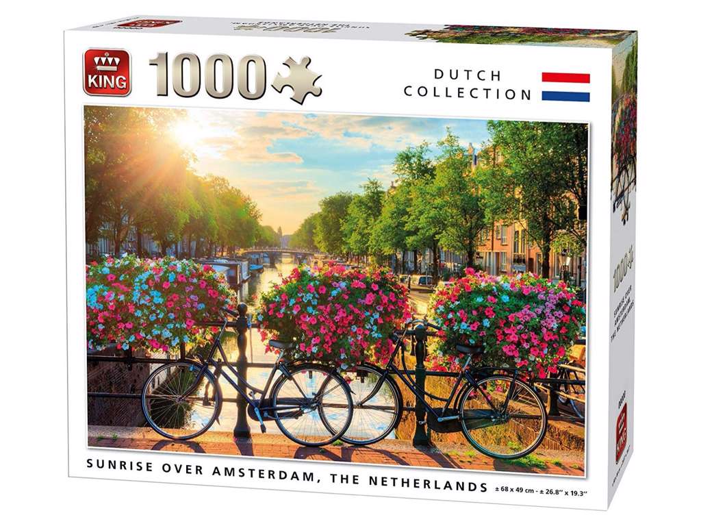 Solopgang over Amsterdam puslespil på 1000 brikker fra King