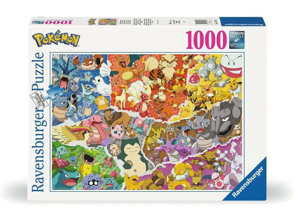 Pokémon eventyr puslespil på 1000 brikker fra Ravensburger