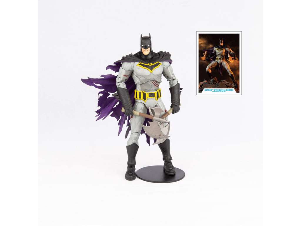 DC Multiverse Batman with Battle Damage (Dark Nights: Metal) actionfigur på 18 cm