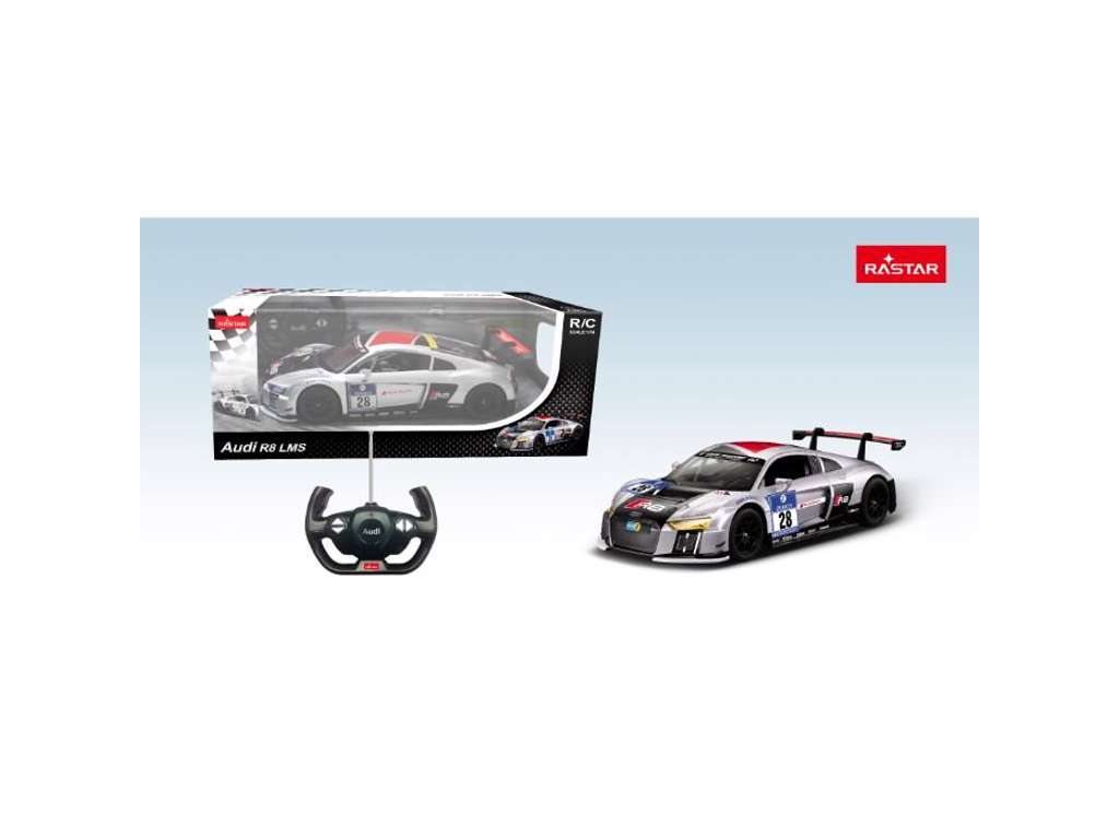 Fjernstyret 1:14 Audi R8 LMS Performance 2013 i sølv fra Rastar