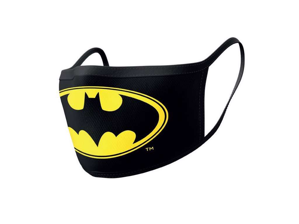 Batman ansigtsmaske 2-pak med logo (Mundbind)