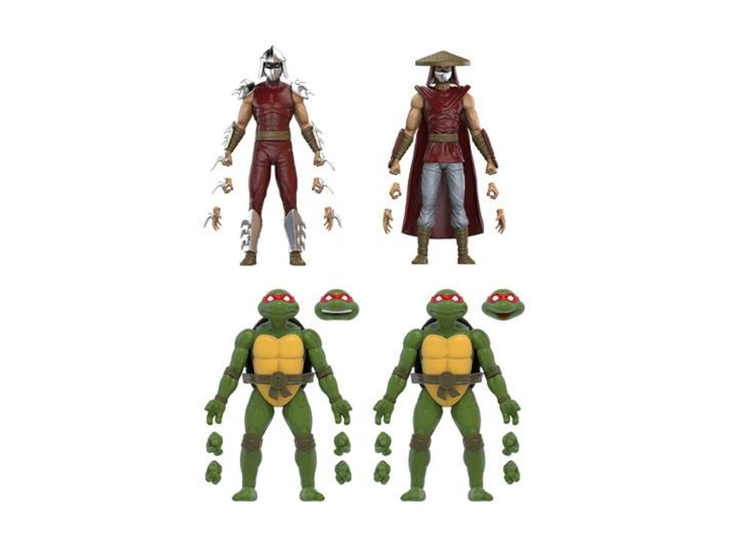 Teenage Mutant Ninja Turtles BST AXN actionfigur af 4-Pack Mirage Comics Shredder & Turtles Exclusive 13 cm