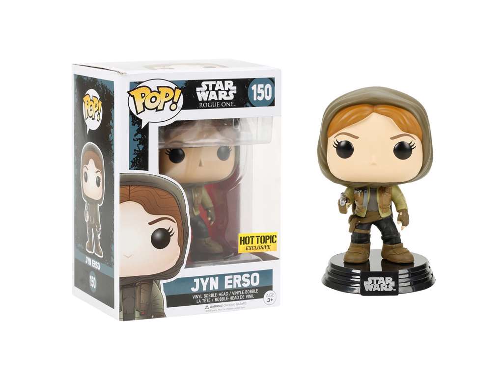 Star Wars Rogue One POP! vinyl bobble-head figur af Jyn Erso Hooded på 9 cm