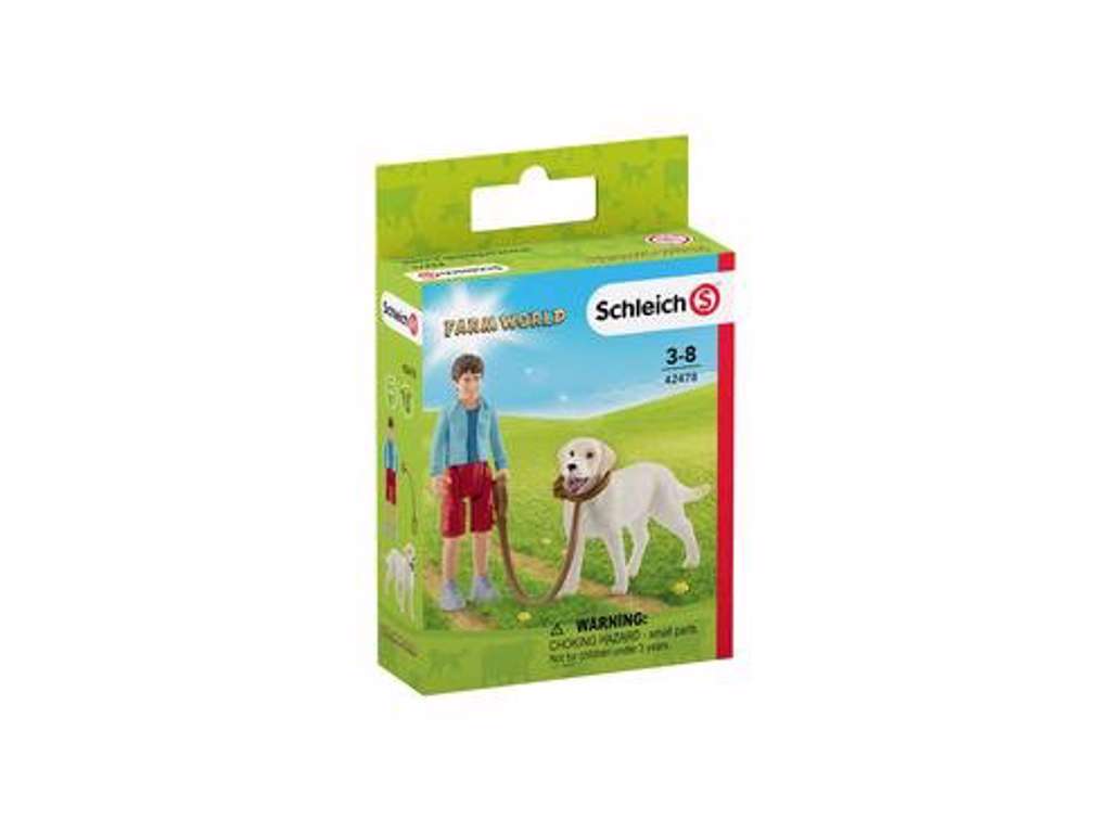 Spadseretur med labrador retriever fra Schleich - 42478