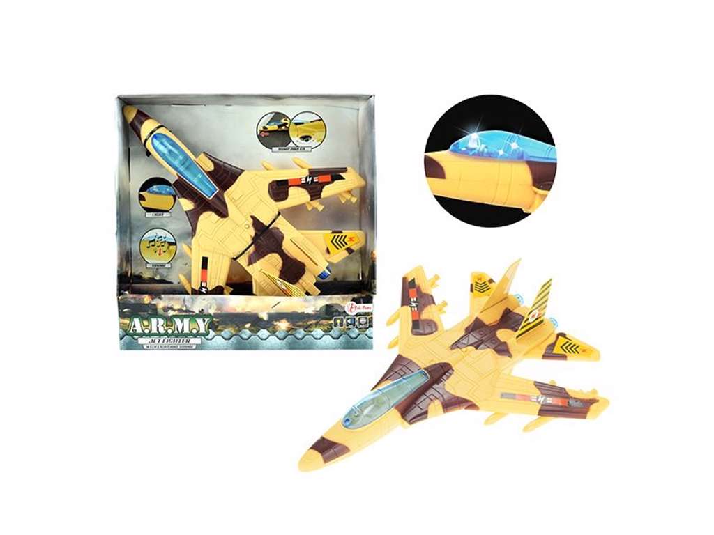 Stor militær jet på 37 cm med lyd og lys