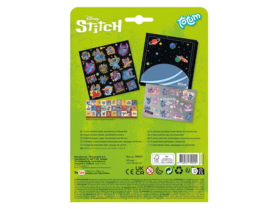 Stitch sticker sæt  æske m/3 ark og kulisser +3år