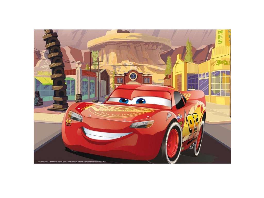 Biler 3 Puslespil Vendbart - 60 brikker