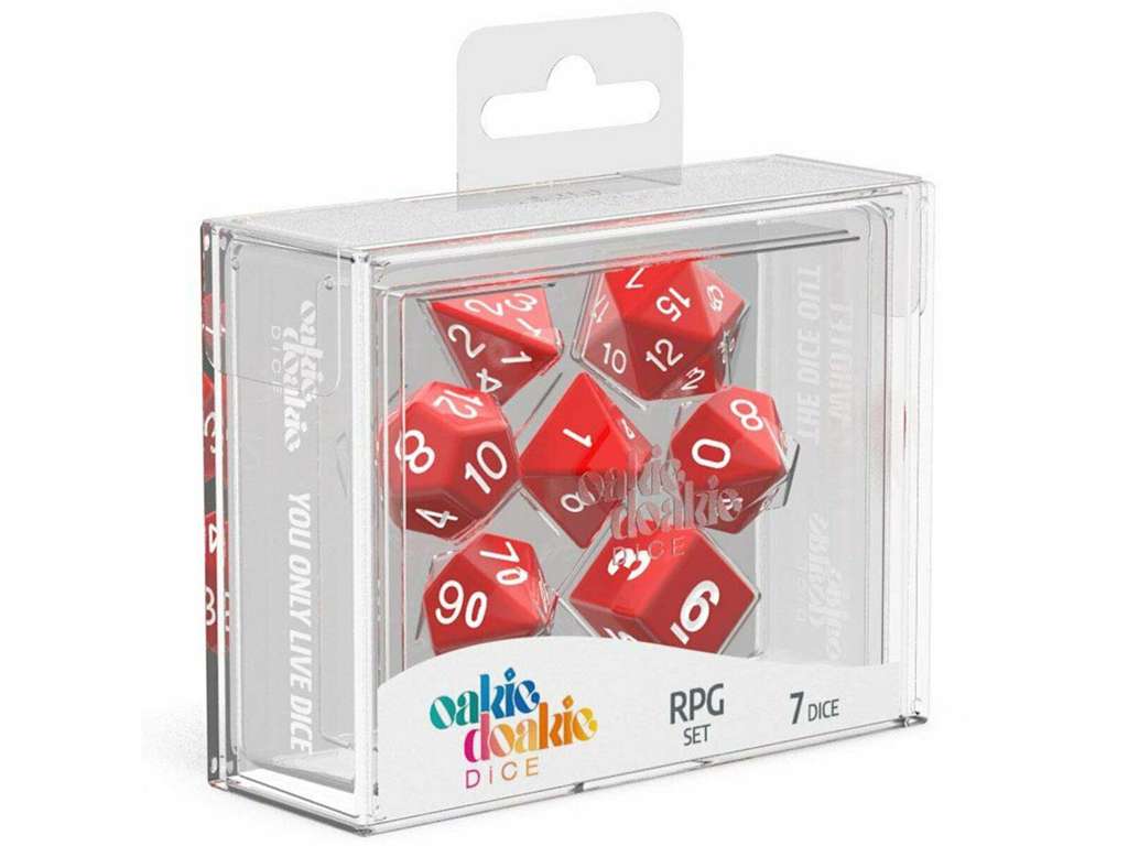 Oakie Doakie RPG-terningesæt - Solid Red
