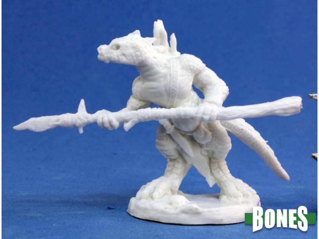 Lizardman Spearman figur fra Reaper