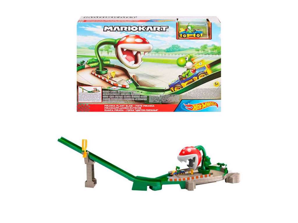 Hot Wheels Mario Kart Nemesis bilbane med Yoshi