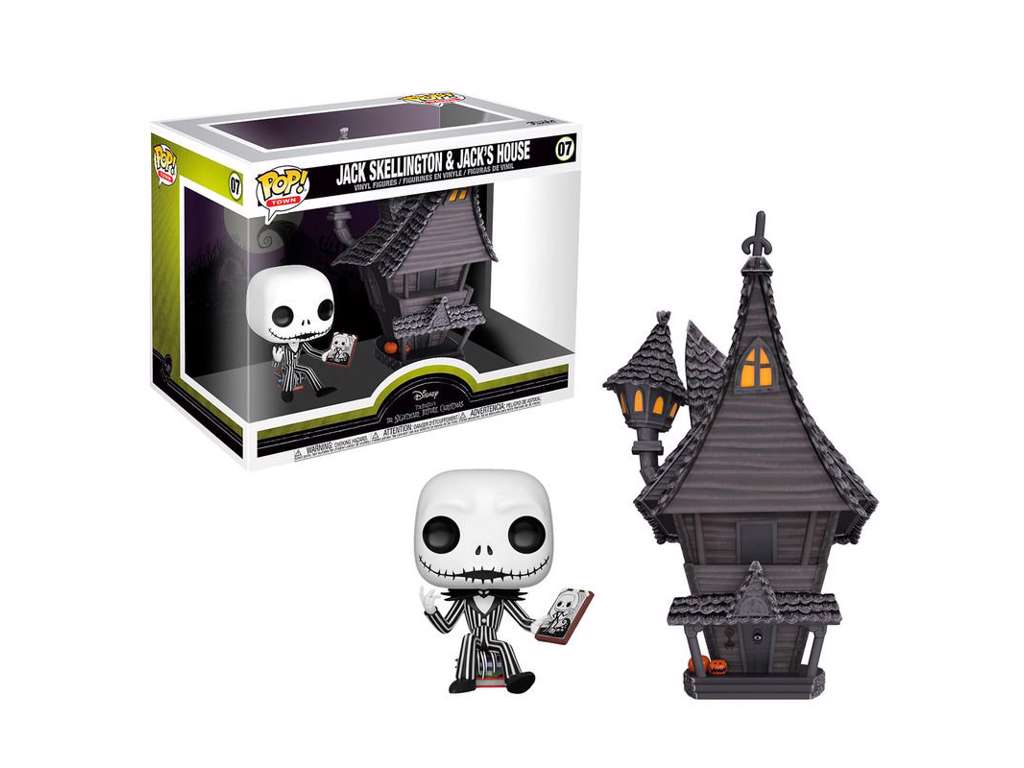 Nightmare before Christmas POP! Town vinyl figur af Jack & Jack's House på 9 cm