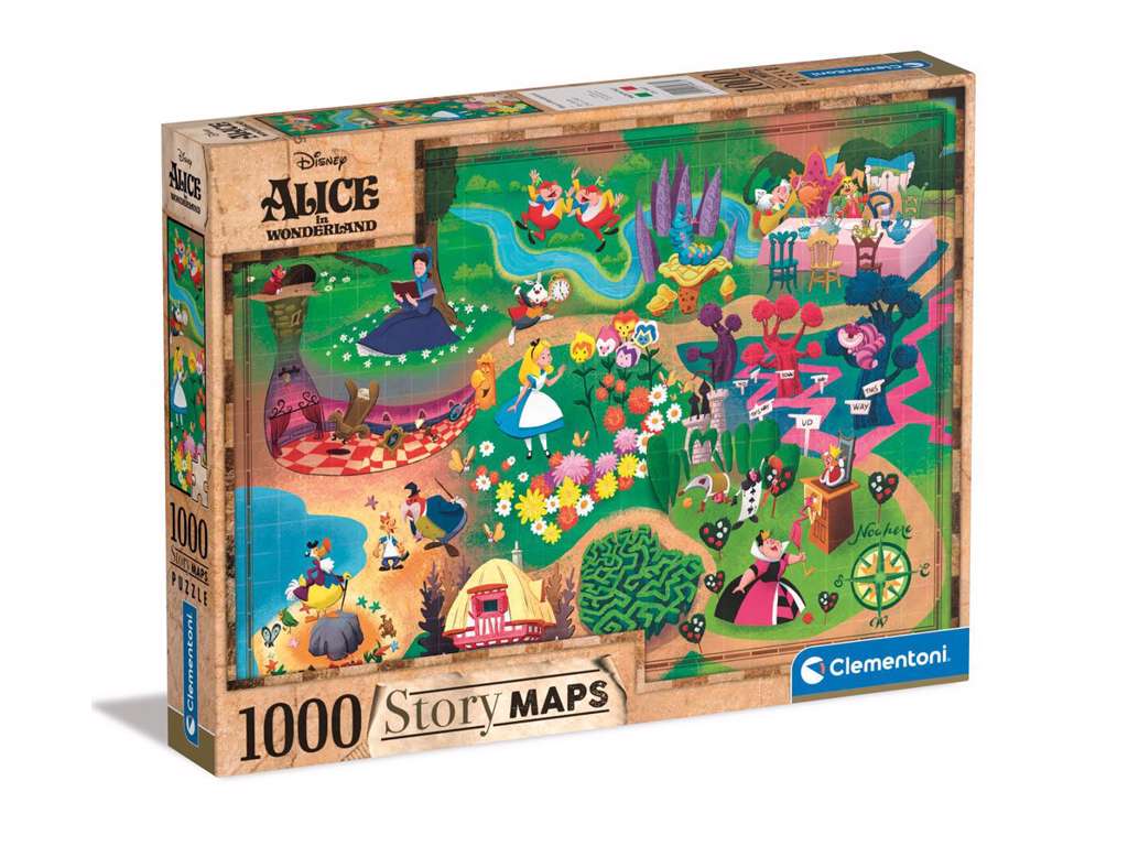 Disney Story Maps Jigsaw Puzzle Alice in Wonderland (1000 pieces)