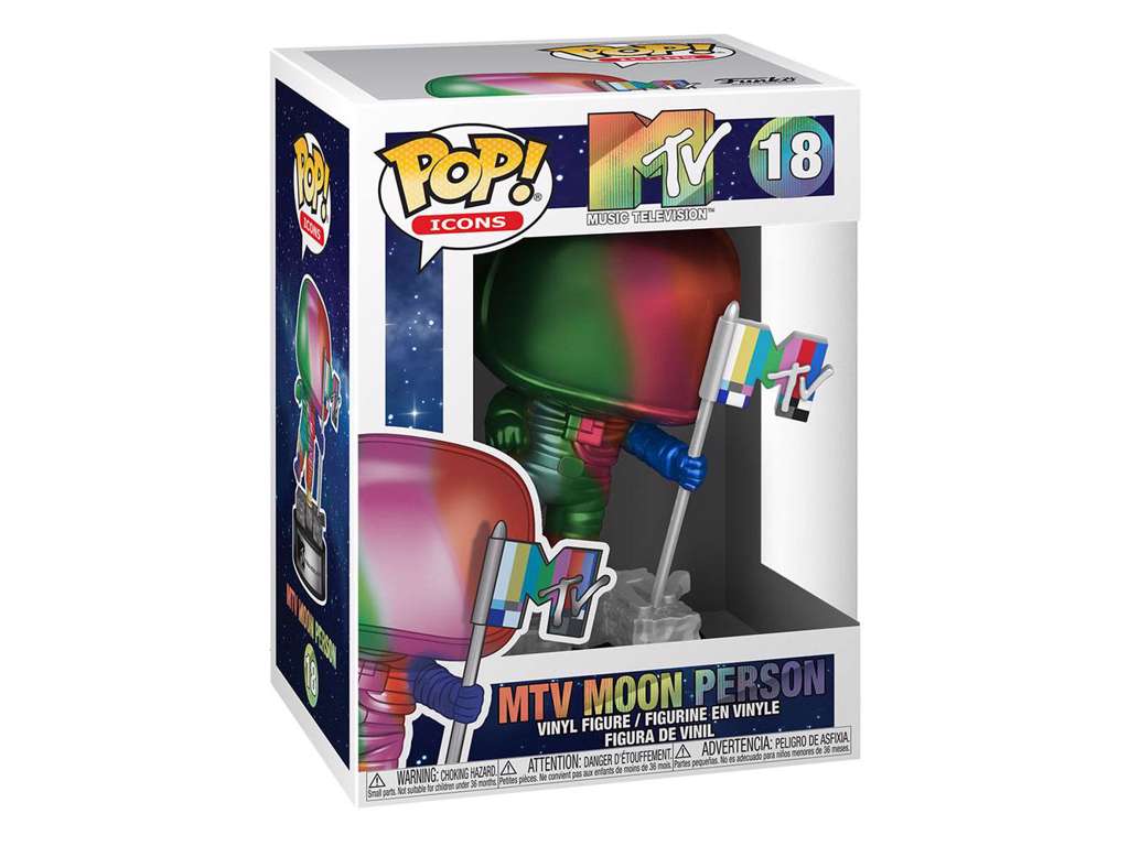 Forudbestilling - MTV POP! Ad Icons Vinyl Figure Moon Person (Rainbow) 9 cm