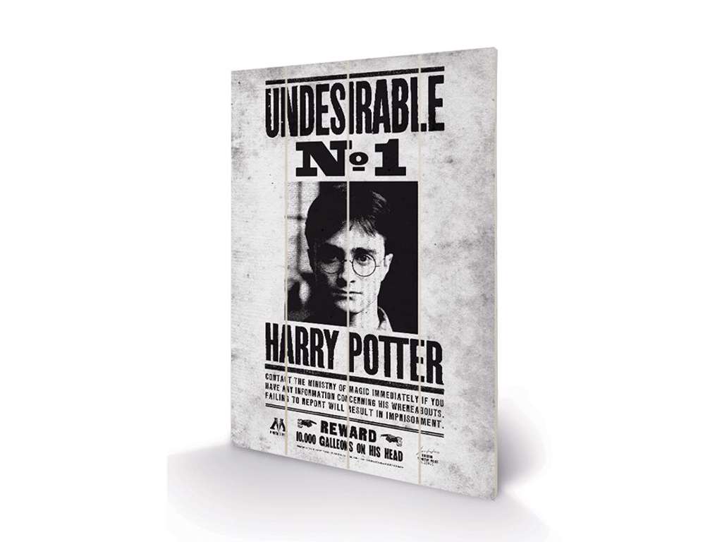 Harry Potter "Undesirable No1" træ plade "plakat" 40x60cm