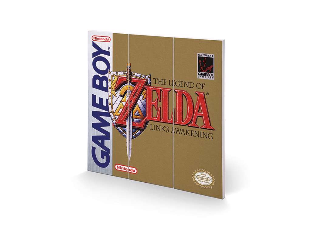 Gameboy "The Legend Of Zelda" træ plade "plakat" 30x30cm