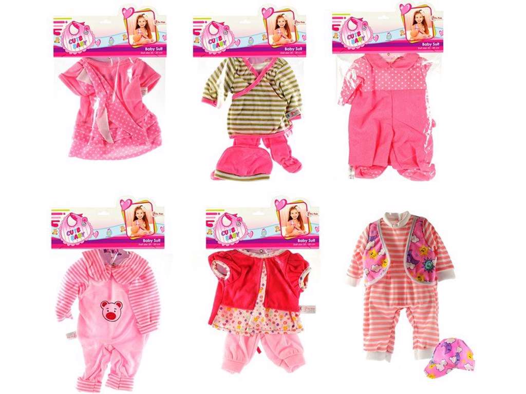 Dukketøj til dukke på 20-30 cm - fleer forskellige
