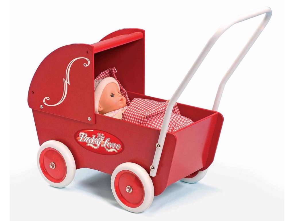 Rød dukkevogn fra VN