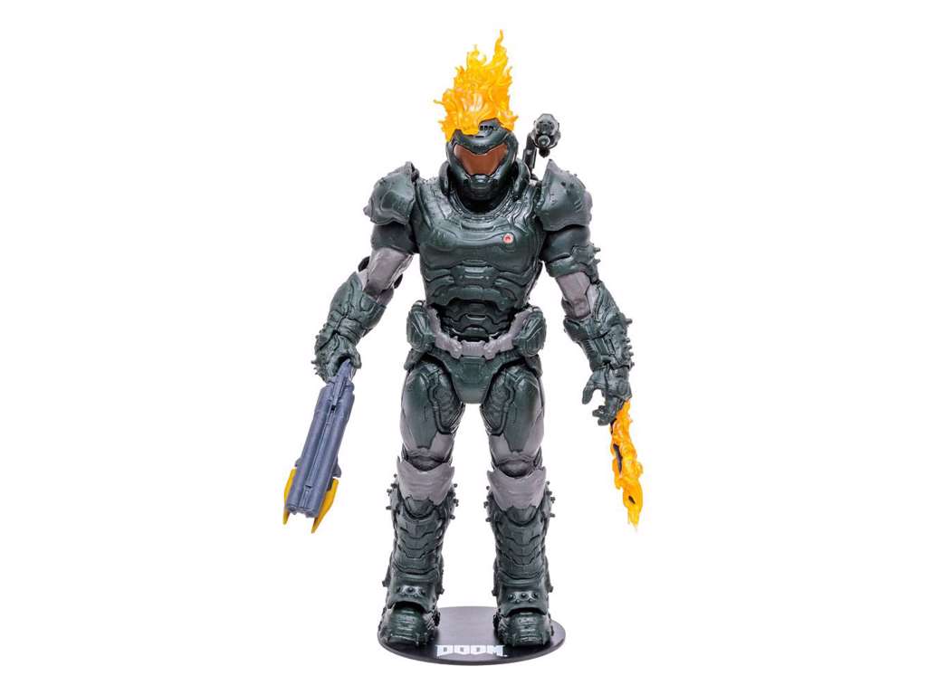 Doom Eternal Doom Slayer (Ember Skin) actionfigur på 18 cm