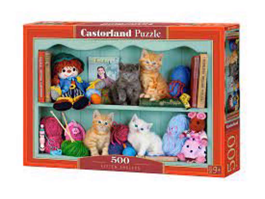 Killinger på hylde puslespil på 500 brikker fra Castorland