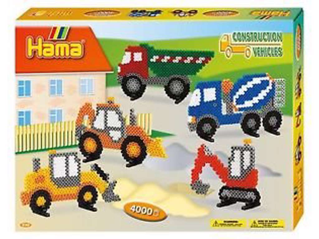 Hama perler gaveæske med biler - 3143
