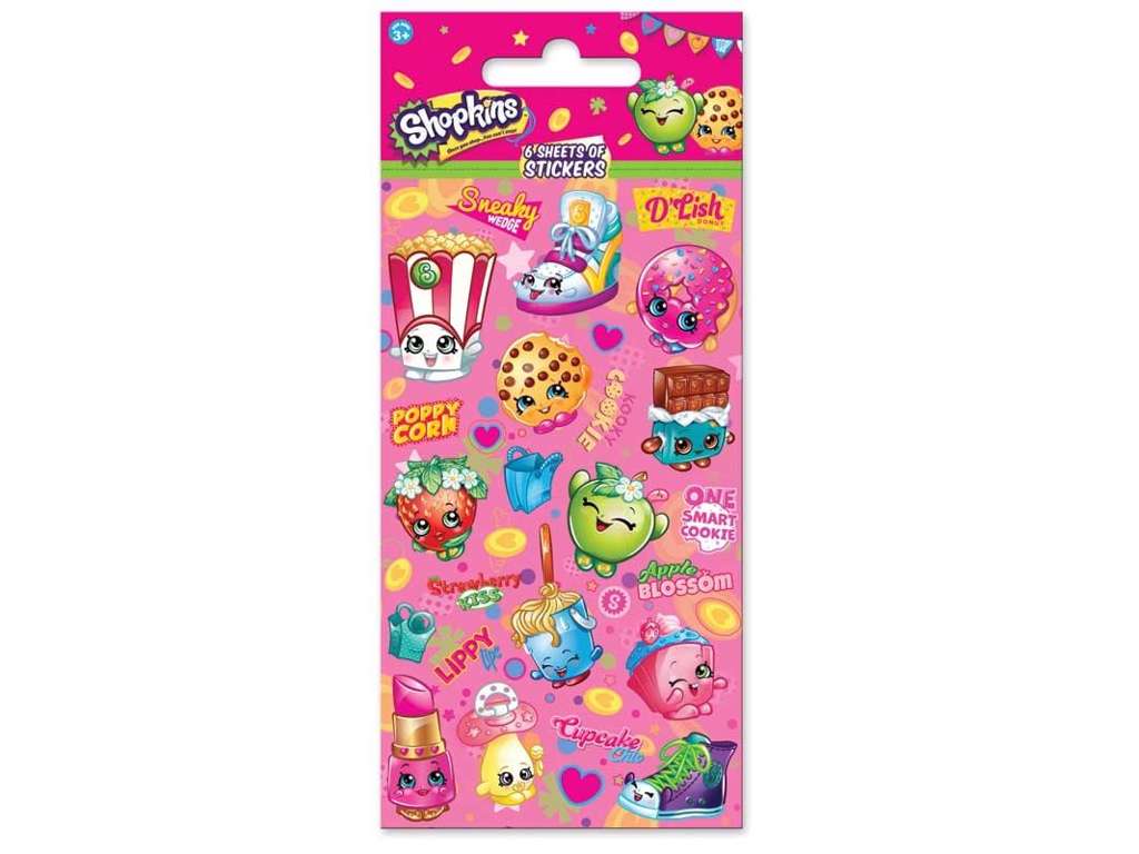 Shopkins 6 Sheets Party Stickers
