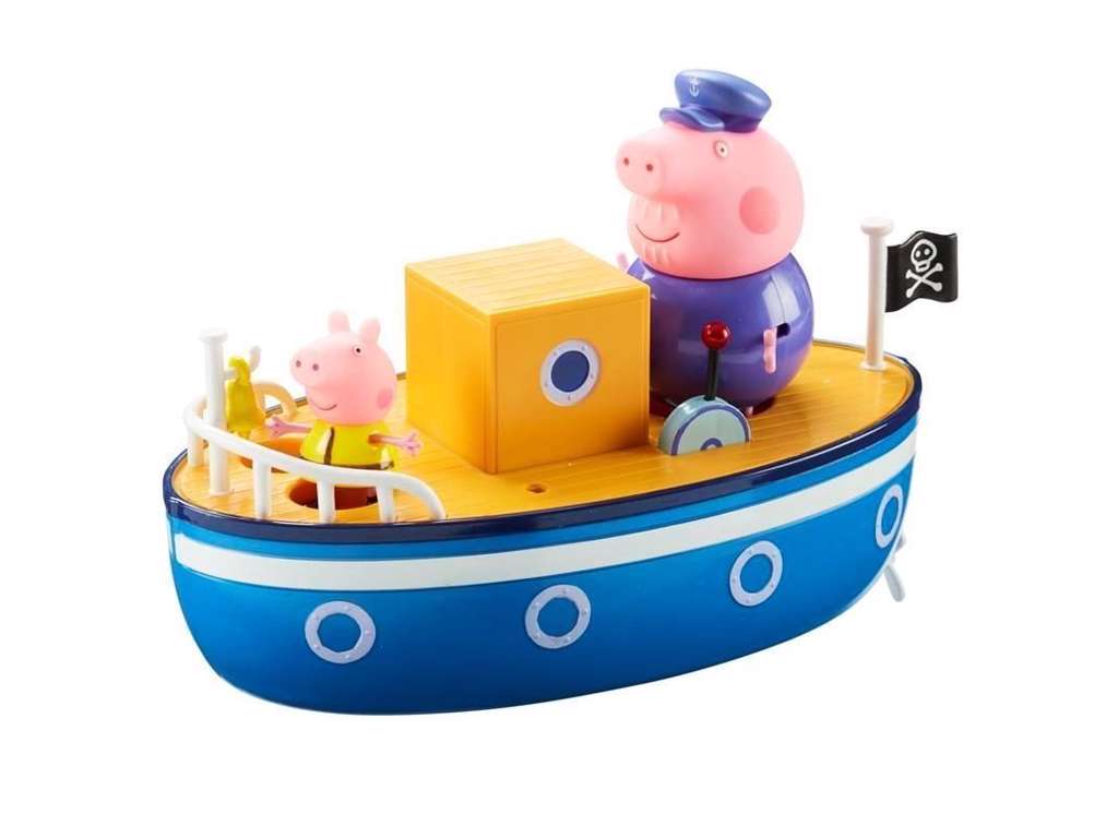 Bedstefar Gris båd med Gurli og Bedstefar Gris figur.