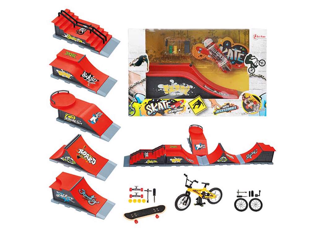 SKATE Set med finger skateboard eller bmx cykel