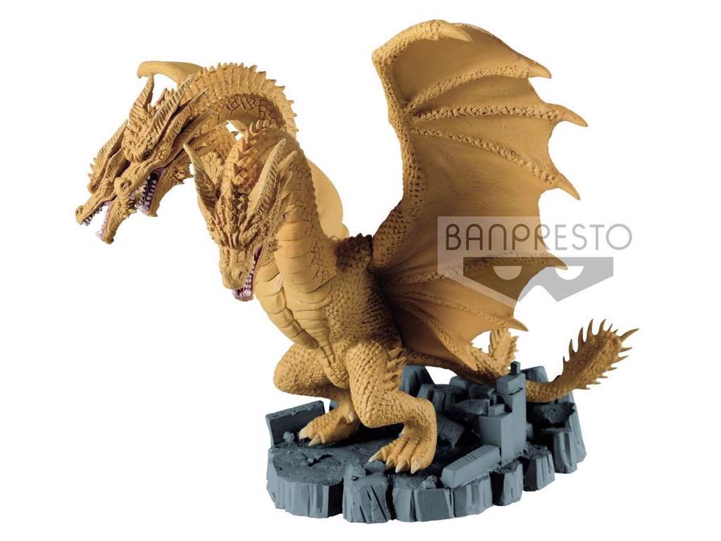 Godzilla King of the Monsters deform statue af King Ghidorah på 11 cm
