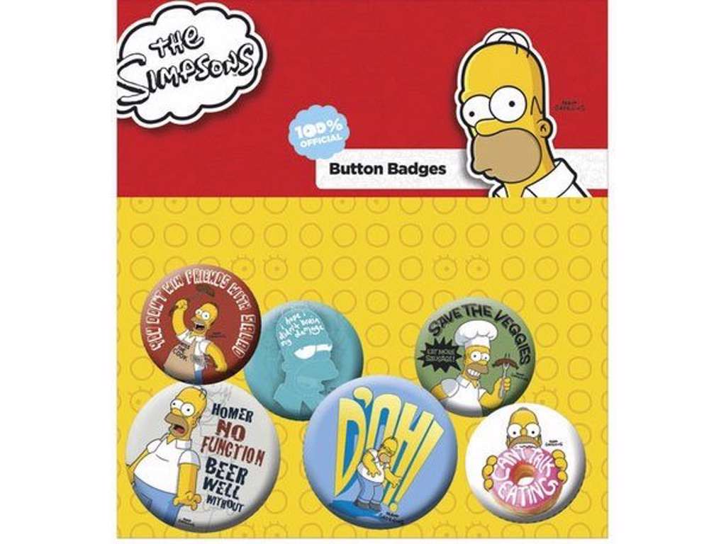 Simpsons Homer 6-pak badges