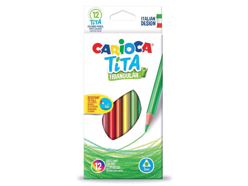Carioca Tita trekantede farveblyanter – 12 stk