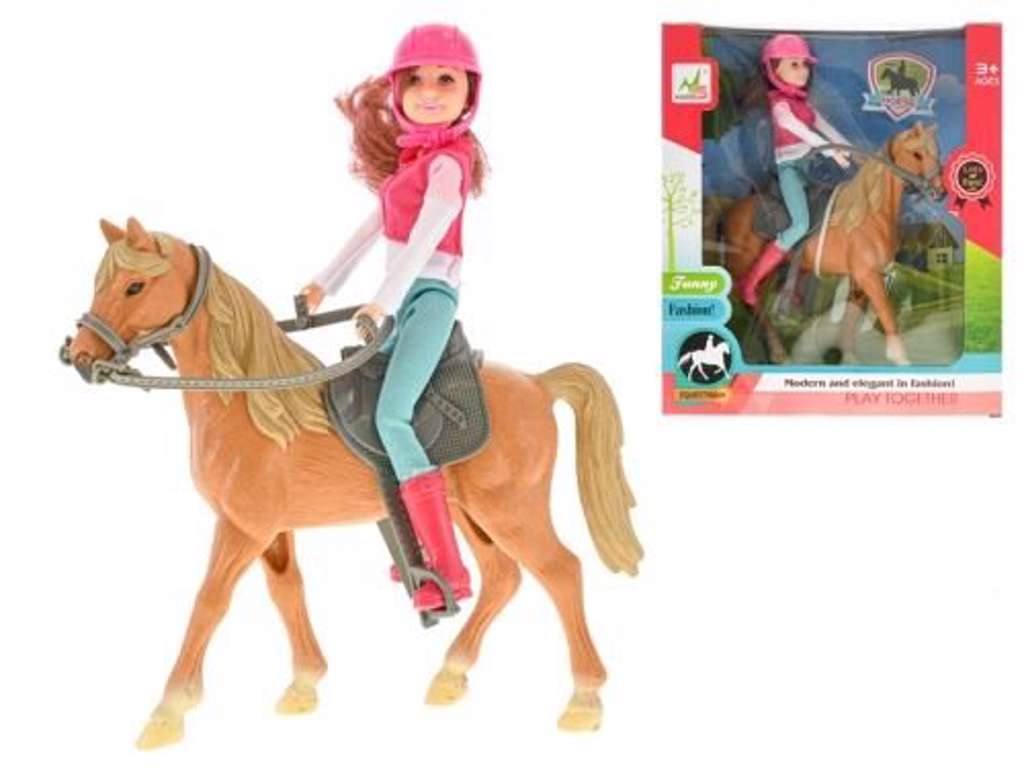 Hest med rytter på 21cm