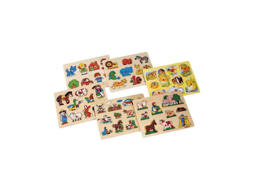 Knop træpuslespil med dyr på 30 x 21 cm fra Vini game
