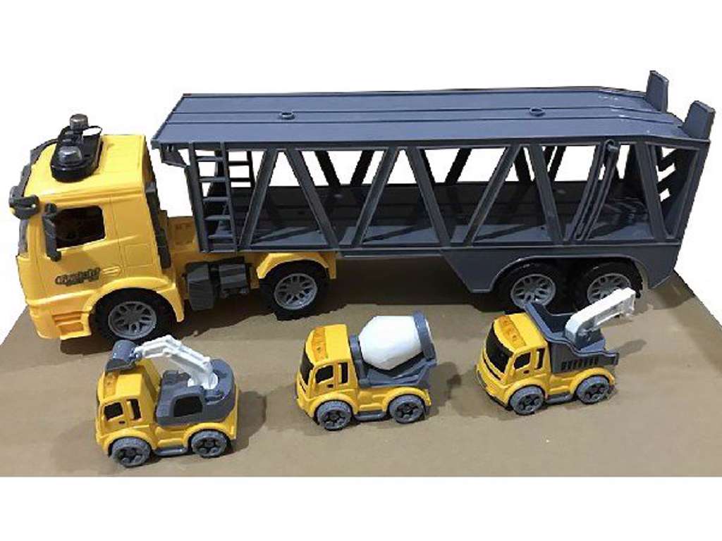 Lastbil med hænger og 3 biler, lys, lyd 1:14