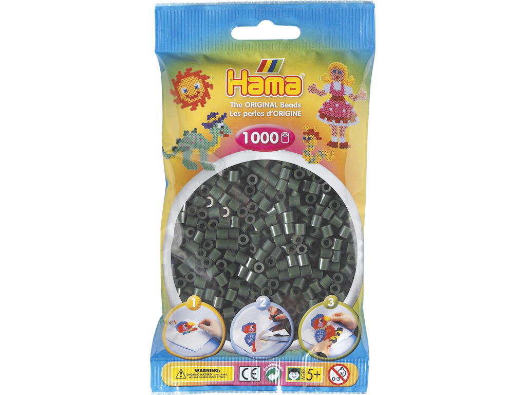 1000stk. Hama Midi mørkegrøn  207-28