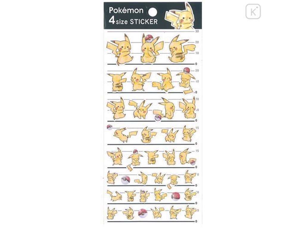 Pokémon klistermærker med Pikachu 38 stk