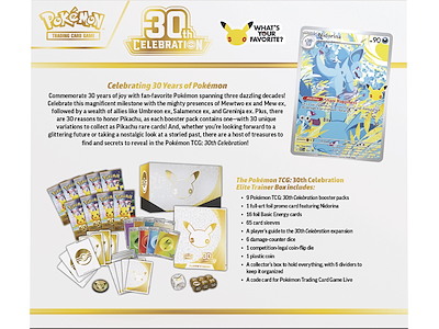 Pokémon TCG 30th Celebration Elite Trainer Box