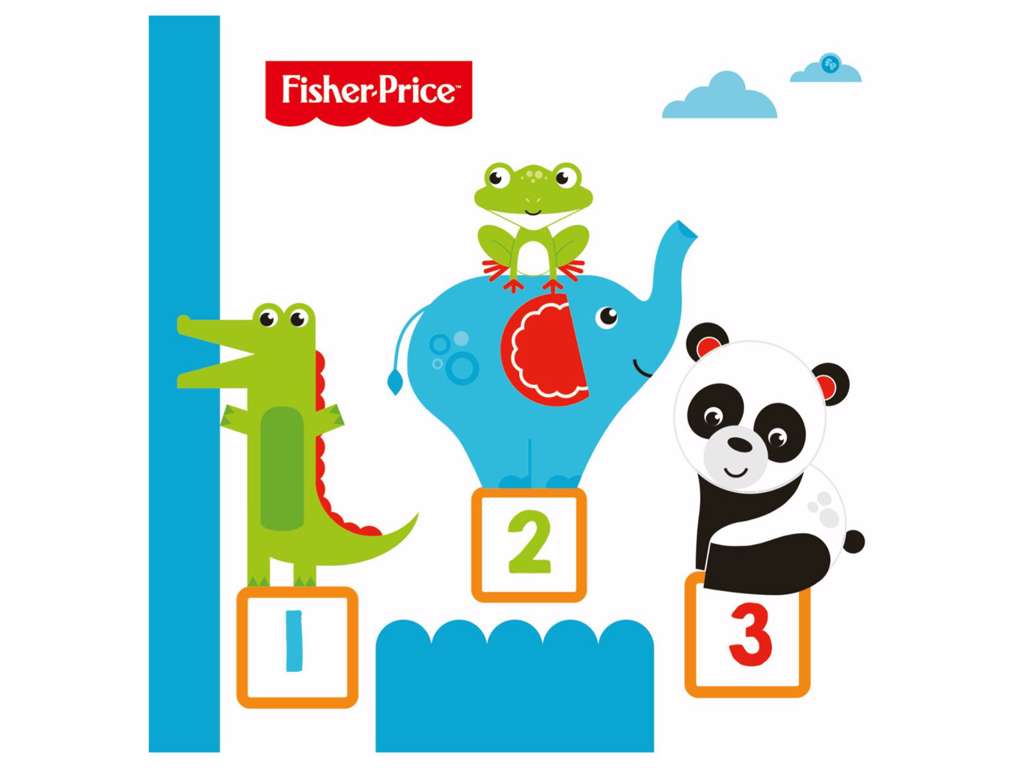 Fisher-Price Papbog - Tæl med dyrene - 10 sider