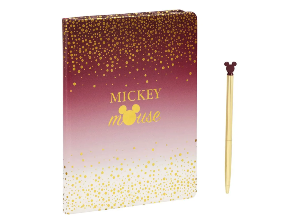 Disney Notebook with Pen Mickey Berry Glitter - skrivesæt