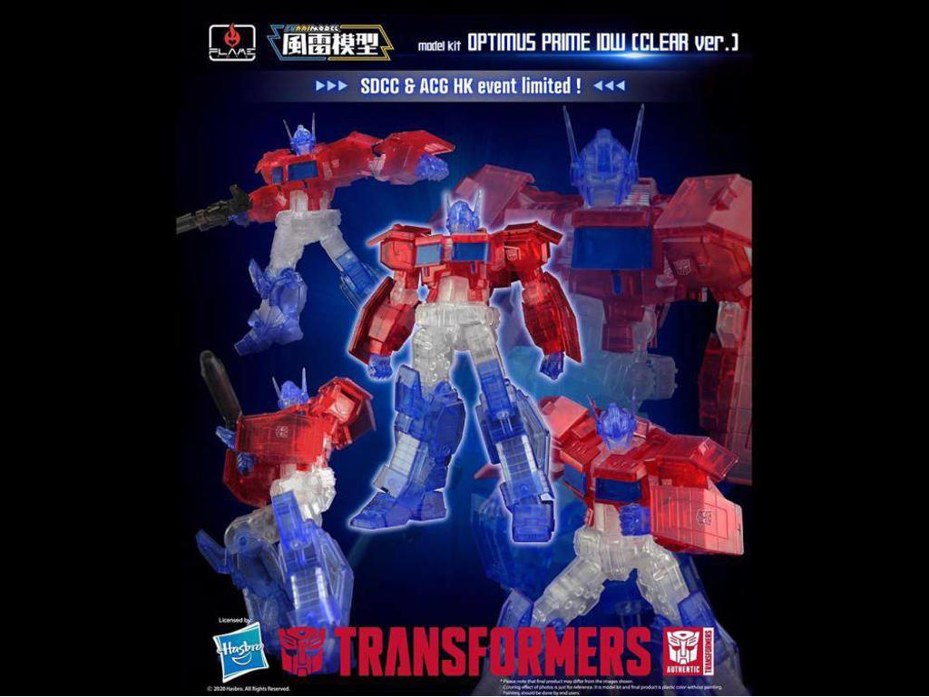 TRANSFORMERS OPTIMUS PRIME CLEAR MK