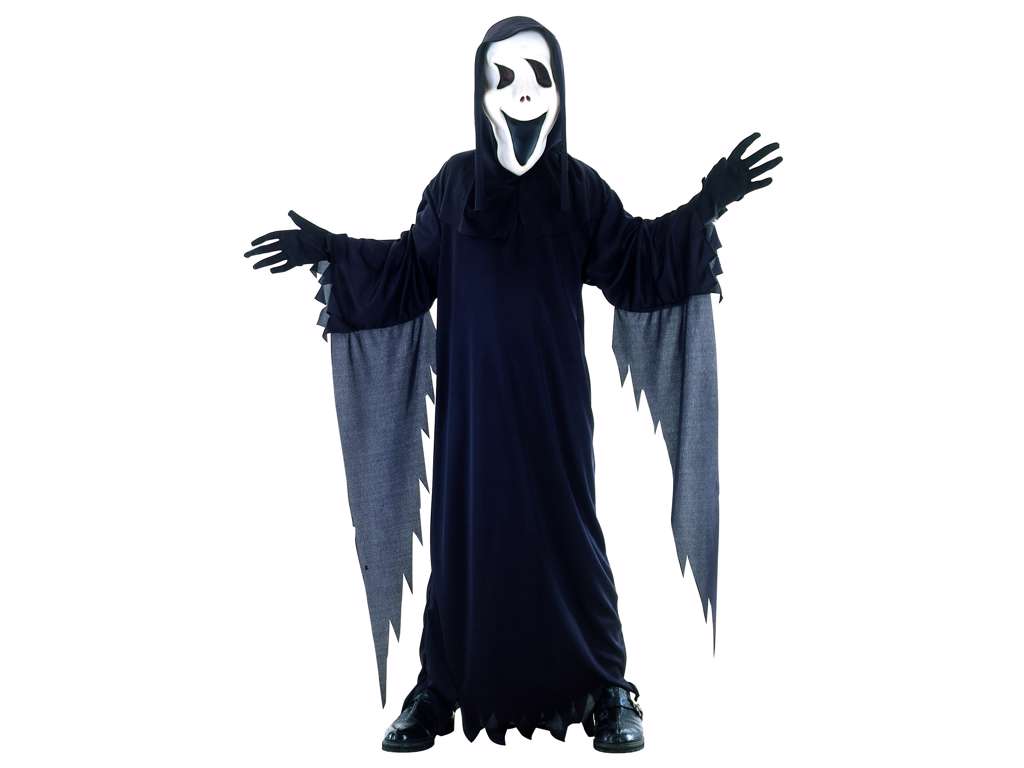 Scream spøgelses kostume 120 cm 4-6 år