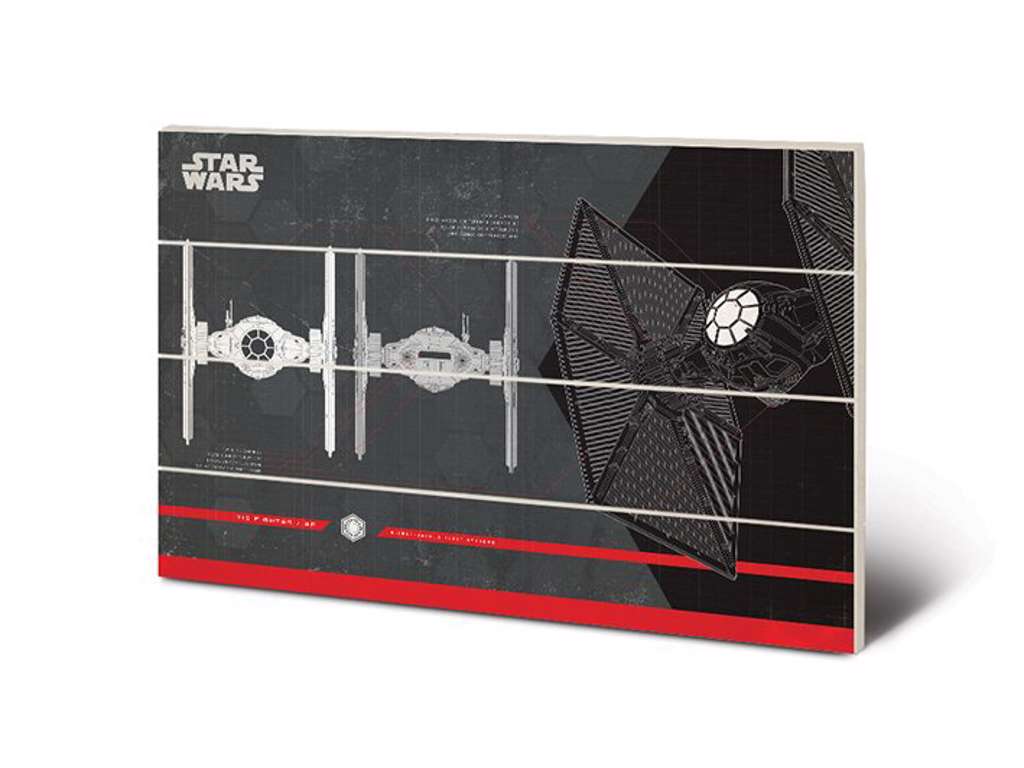 Star Wars The Last Jedi "Tie Fighter Plans" træ plade "plakat" 40x60cm